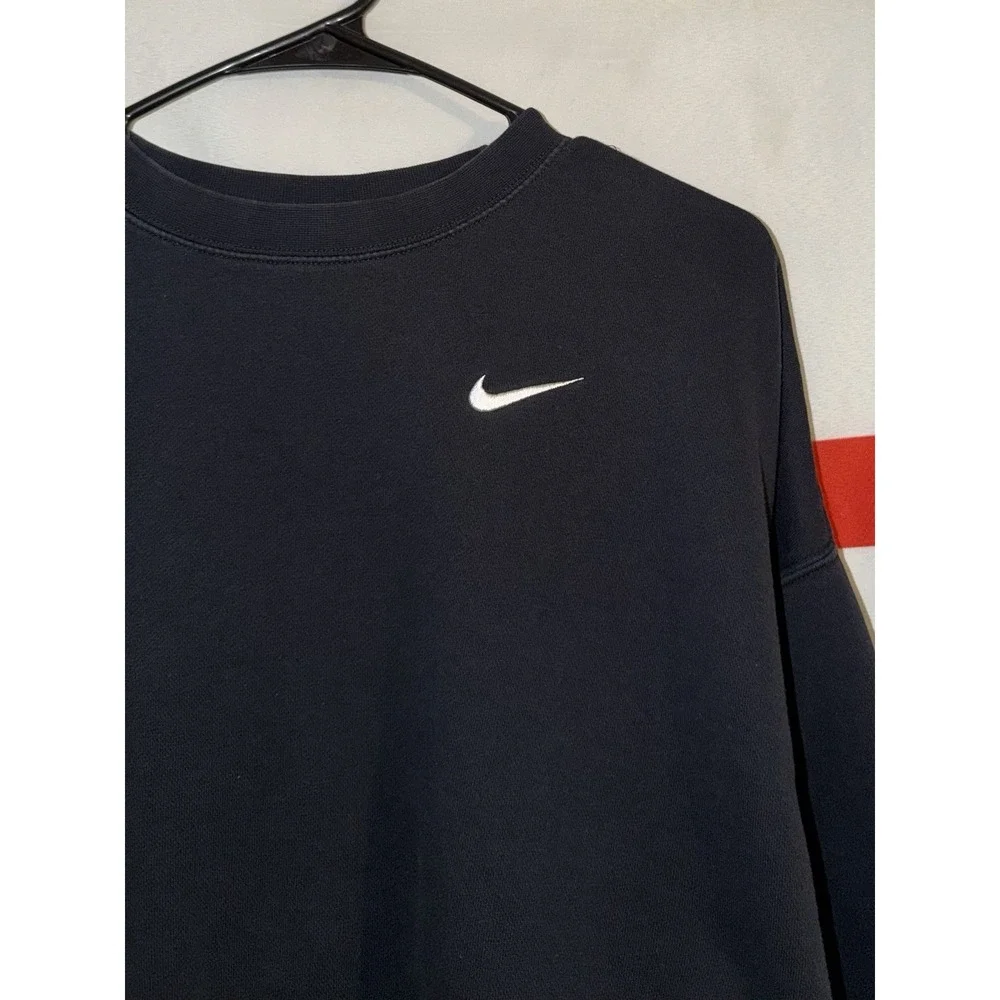 Nike Crewneck Sweatshirt Womens XS Cropped Black Pullover
